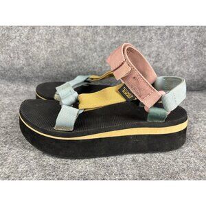 Teva Flatform Universal Sandals Womens Size 7 Multicolor Platform Strappy